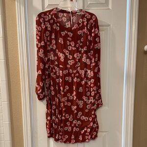 Seraphine nursing/maternity Floral Red Dress.